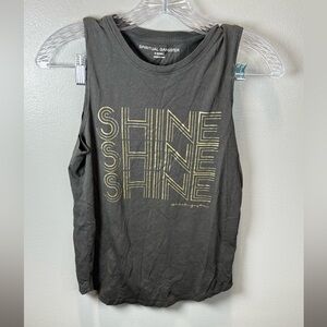 Spiritual Ganster Women's Gray Shine Muscle Tank Top Size‎ XS